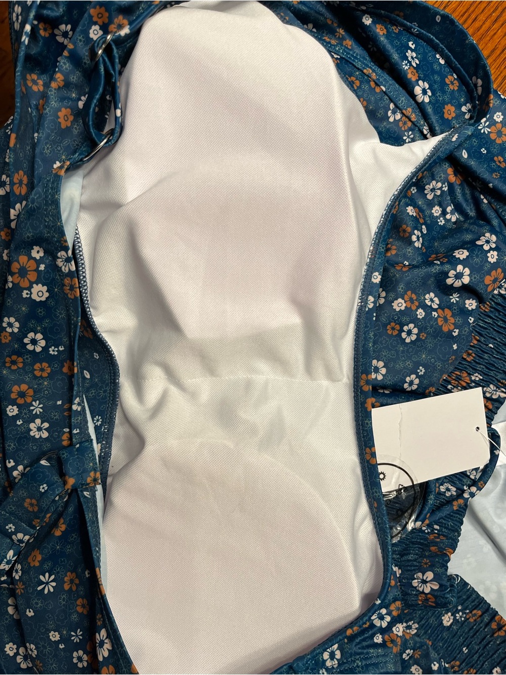 NWT Blue Floral Two-Piece Plus Size Swim Set 2X - Picture 4 of 5